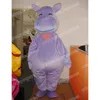 Halloween Purple Hippo Mascot Costume Top quality Cartoon Anime theme character Adults Size Christmas Carnival Birthday Party Outdoor Outfit