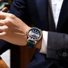 Curren Men Watch Stali Stal Stael Band Luksusowe zegarki kwarcowe dla męskiego kreatywnego designu Złoty zegar z Luminous 220530