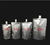 Doypack Bags 150ml 250ml 350ml 500ml Aluminum Foil Stand Up Spout Liquid Bag Pack Beverage Squeeze Drink Spout Pouch SN4546