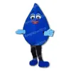 Hallowee Blue Water Drop Mascot Costum