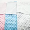 Sublimación Manta de bebé en blanco 100% Poliéster azul rosa rosa alfombra térmica estampado de sofá suave manta para niños con cuentas de masaje 30x40 pulgadas