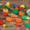 Erasers Correction Supplies Office School Business Industrial Ship 100Pcs 3D Fresh Fruit Vegetables Creative Novel Food Rubber Pencil Eras