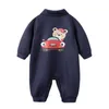 Zafille SolidBady Bady Boy Boy Cless Born Kids Cotton CottonBaby RomperターンダウンカラースリープウェアBorns 220525