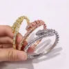 braccialetto in oro rosa gioielli firmati per donna braccialetto d'amore gioielli di design di lusso fascino serpente in argento nobile amicizia diamante braccialetti serpente per San Valentino