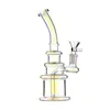 8.4 -tums fem ringar Bent Type Mini Hookah Bong - Circle Downstem, 14mm Female Joint