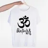 Męskie Koszulki JN Buddhism OM Manipadme Humt-Shirt O-Neck Shortsleeves Lato Casual FashionTibetanbuddhism Thangka Sześć słów Ring Tshirt