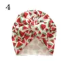 Berretti Cappelli Moda Bambini Cappello turbante per bebè Cappello Berretto in cotone stampato con fiori adorabili Cappellino dolce e grande con fiocco