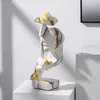 statua nordica Modern Human Meditators Statuetta accessori per la decorazione della casa Scultura Artigianato decor statue e sculture 220628