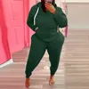 Dames plus size tracksuits zz dames kleding 2 -delige pakken volle mouw hoodie hoodie sportieve jogger zweet outfit drop groothandelwomen's