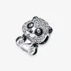 100% 925 Sterling Prata Sparkling Cute Panda Charms Fit Original Europeia Charme Pulseira Moda Jóias Acessórios