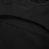 Symenial Cut Out Hole Bow Tie T-Shirts Dla Kobiet Moda Streetwear Bawełna Jesień Tshirt Slim Sexy Black Kobieta T-shirt 220407