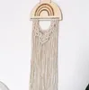 Kids Hairpins Hair Accessories Storage Belt Hanging Decorative Woven Rainbow INS Nordic Style Wall Hang Finishing Belts Rack CCB15066
