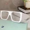 Moda Blanco Tropez Rectángulo Marco Gafas de sol OW40018U UV400 Diseñador de lentes Acetato de acetato 40018