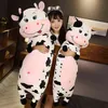 Pc Cm Beautiful Milk Cow Plush Toy Cartoon Cuddly Animal Cattle Dolls Sleeping Pillow for Baby Girls Birthday Gifts J220704