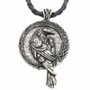 Collane con ciondolo Odino Corvo Talismano Amuleto Collana vichinga Wicca Uccello Goth Gioielli Rune Senza collo Wiccan Pagan Uomo Donna AccessoriPendan