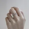 Utsökt Designer Ring 925 Sterling Silver Lace Kant Ringar Vit 5A Kubik Zirkoniumoxid Sydamerikanskt För Kvinna Förlovning Smycken Ringar Avstånd med Box Storlek 5-9