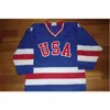 VipCeoMit 1980 Miracle On Ice Hockey Jerseys 15 Mark Wells 24 Rob McClanahan 28 John Harrington Maillot de hockey de l'équipe américaine 100% cousu pour hommes