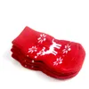 4pcs/Set Sonbahar Kış Evcil Köpek Kıyafetleri Noel Socks Anti-Slip Örme Küçük Köpekler Ayakkabı Kalın Sıcak Pençe Koruyucu Sevimli Köpek Kedi Kapalı Giyim