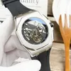Relojes huecos para hombre, reloj mecánico automático, 44mm, luminoso, resistente al agua, moda, negocios, relojes de pulsera, Montre De Luxe