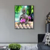 Abstract Buddha Candles Flowers Painting Modern Canvas Prints And Posters Wall Artwork For Living Room Home Decoration