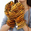 Cinq doigts gants mignon animal tigre griffe mitaines couple chaud doux moelleux complet doigt costume de fête pom-pom girls jouet anniversaire cadeau cinq cinq