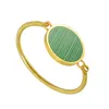 Bracelets femininos de charme de charme de charme de charme de pedra verde natural de joias de jóias