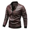 Jaquetas de couro masculino Autumn Motorcylce Casual Patchwork PU Jaqueta PU Mens Windbreaker Biker Slim Coat Macho Leather Brand Roupas Y220803