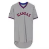 Camisa de beisebol da faculdade KANSAS JAYHAWKS KU Custom Casey Burnham Maui Ahuna Nolan Metcalf Tavian Josenberger Daniel Ryan Vanderhei Cole Larsen