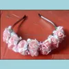 Bandeaux Bijoux De Cheveux Femmes Fleur Filles Floral Diadèmes Couronnes Mariée Guirlande De Mariage Guirlande Drop Delivery 2021 Yggbh