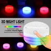 3D LED LAMP BASE TABEL Decoratie Nachtlicht Bases LED 7 Kleuradvies ABS USB afstandsbediening Verlichting Accessoires Groothandel