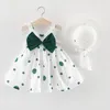 Mädchenkleider Babzapleume Born Baby Sommerkleidung Koreanische Mode Ärmellose Baumwolle Rot Prinzessin Kleid Sonnenhut Kleine Mädchen Kleidung Set 140