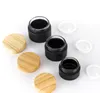 150 stks Black Frosted Glass Hervulbare Flessen Lege Cosmetische Jar Pot Eye Shadow Face Cream Container 5/10/15/20/30 / 50g