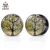 KUBOOZ Acrílico Magpie Tree Waves Tapones para los oídos Túnel Piercings para el cuerpo Joyería Pendiente Medidores Piercing Expander Camillas Venta al por mayor 6-25mm 80pcs