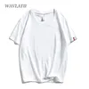 T-shirt di marca WAVLATII da donna 100% cotone puro bianco e nero T-shirt da donna estive WT2101 220511