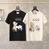 高級ブランドメンズTシャツ2023デザイナー半袖Tシャツフロントとバックプリント高速乾燥アンチリンクルメンズとレディースのクラシック換気シャツ