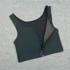 Corset Flat Breast Binder dragkedja Kort Les BH Summer Bekväm brösttrans Vest S 3XL Crop Tops Bambu Charcoal 2205247528104