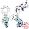 Nuovo popolare 100% argento sterling 925 simpatico ciondolo animale camaleonte fascino per bracciali e collane Pandora per bambini accessori regalo gioielli fai da te