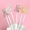 Stylos Gel 48 pièces/lot Kawaii cristal ours stylo mignon 0.5mm encre noire Signature cadeau promotionnel papeterie fournitures scolaires