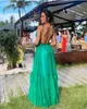 Simple Green Layered Tulle Prom Dresses Long Saudi Arabia Formal Evening Party Gowns Dubai Backless Open 2023