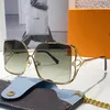 New PETAL SQUARE Sunglasses Mens Womens Fashion Style Casual Personality Metal Frame Ladies Party Club Vacation UV Protection Strap Box