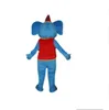 hot Blue elephant Mascot Costumes Cartoon Character Adult Sz Halloween festival Party Fancy event high quality