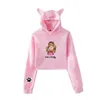 Hoodies للنساء من النوع الثقيل ربيكا جناح Merch Beki Fluffy Crop Top Hoodie Women Harajuku