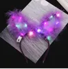 Bandeau de fête, chapeaux en peluche LED brillant, oreilles de lapin, cerceau pour cheveux, décoration de Festival, joli bandeau lumineux, accessoires de fête