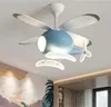 Moderna semplice ventola lampada a soffitto Lampadari motore in rame soggiorno camera da letto sala da pranzo bambini creativi