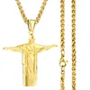 Collane con ciondolo Cristo Redentore Ritratto Collana con croce Rio Brasile Statua di Gesù Catena in acciaio inossidabile Cristo Redentore GioielliCiondolo