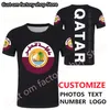 ÉTAT DU QATAR t-shirt bricolage gratuit sur mesure nom numéro qat T-shirt nation drapeau qa pays arabe arabe imprimer p o texte vêtements 220616