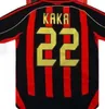 2006 2007 РЕТРО футбольные майки AC VINTAGE CLASSIC SHEVCHENKO KAKA MALDINI MAILLOT форма комплекты футболок MILANS Таиланд качественная форма мужская футбольная майка Maillots de