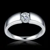 Real 925 Sterling Silver Wedding diamond Moissanite Rings for Women men Silver Engagement love Jewelry Whole size6 7 8 9 10 11265e6444613