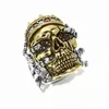 Cluster Rings Domineering Punk Skull Men Shiny CZ Hip Hop Rock Accessories For Jewelry Male Anel GiftCluster