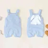 Nouveau-né Bébé Garçon Fille Tricoté Barboteuse Enfants Pâques 3D Dessin Animé Lapin Amour Motif Sans Manches Bodys Infant Toddler Vêtements 2022 G220521